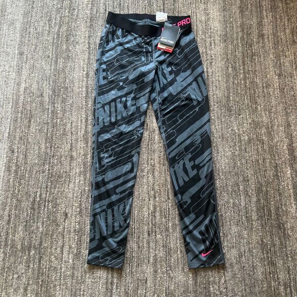 Girls Nike Pro Patterned Leggings, Size L, NWT - Picture 1 of 6